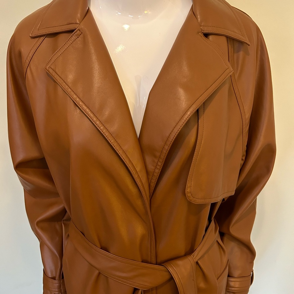 Nine West faux leather trench - Picture 2 of 8